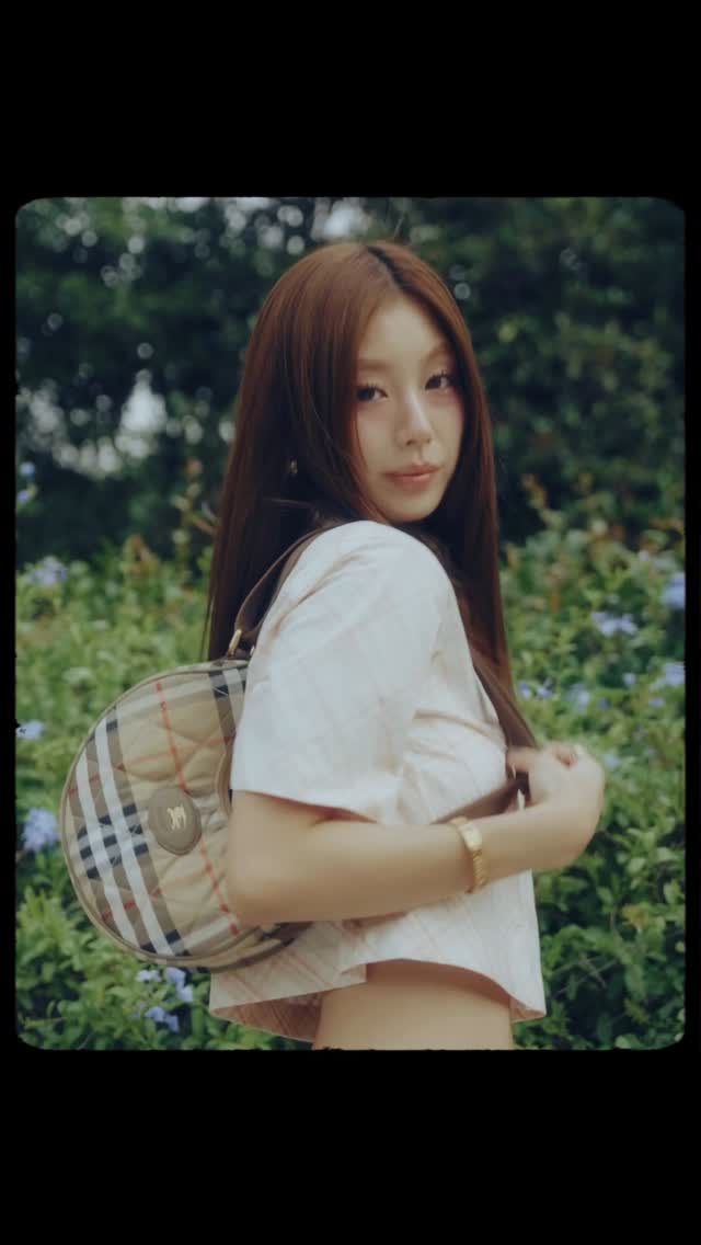 Instagram post by @monako0515 for Burberry. Caption reads: dolled up from head to toe in @burberry....