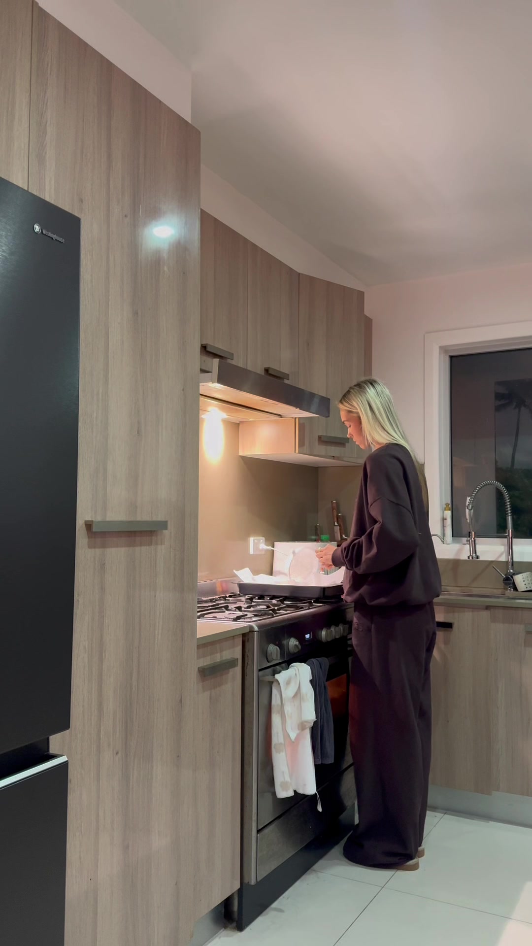 TikTok post by @zo00weemama for BraveFace. Caption reads: [...] sunrise walks, strength training & the....