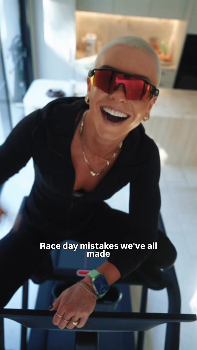 Instagram post by @katiewilliams for Peloton. Caption reads: [...] week, I’m keeping it simple with @onepeloton....