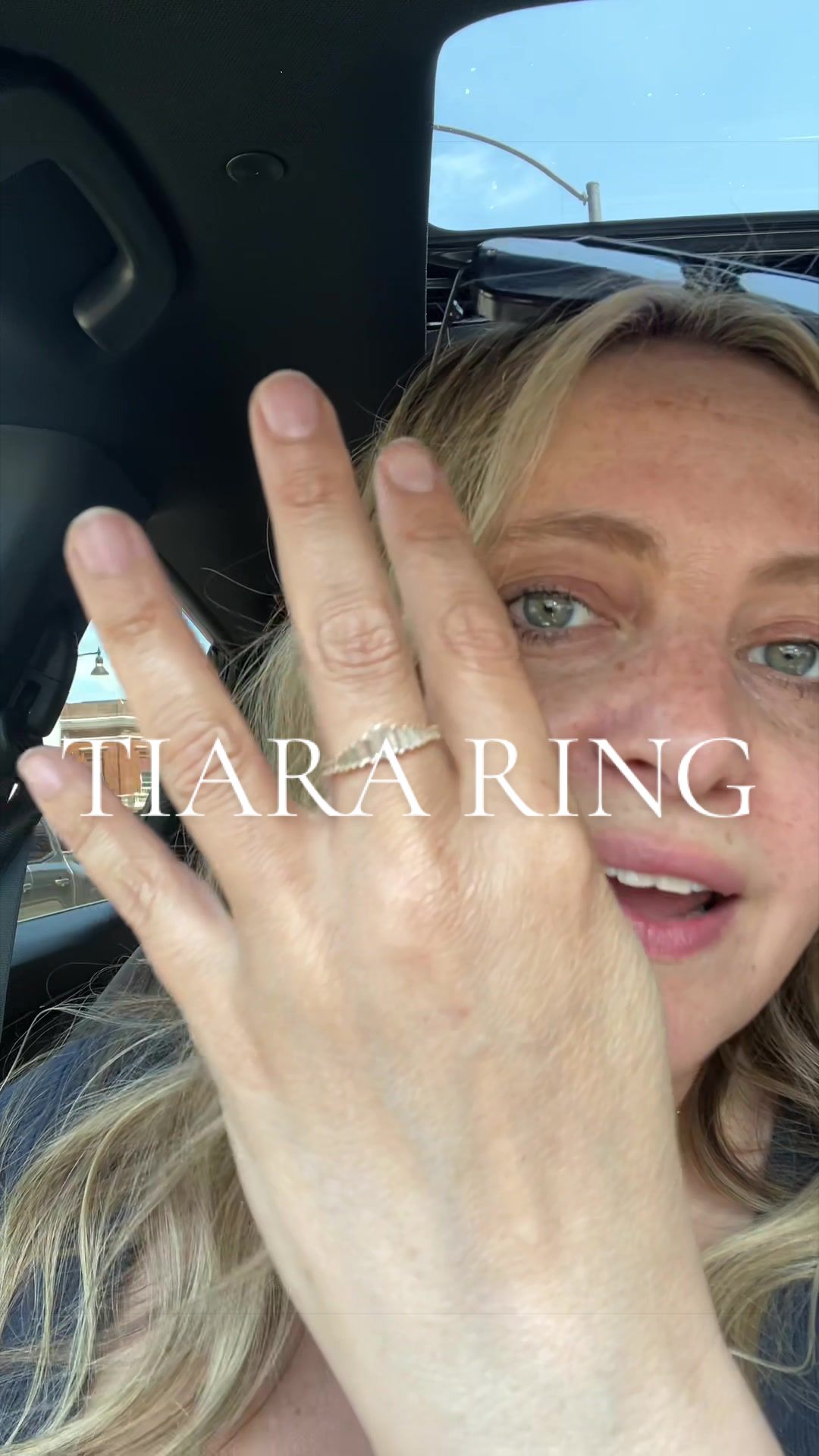 TikTok post by @authenticallyabbey for Caitlyn Minimalist. Caption reads: [...] #ringstack #giftsforher2026 @Caitlyn....