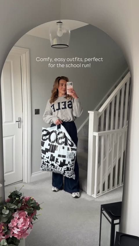 Instagram post by @kristinahullhome for ASOS. Caption reads: The comfiest, cosiest, simple, everyday outfits....