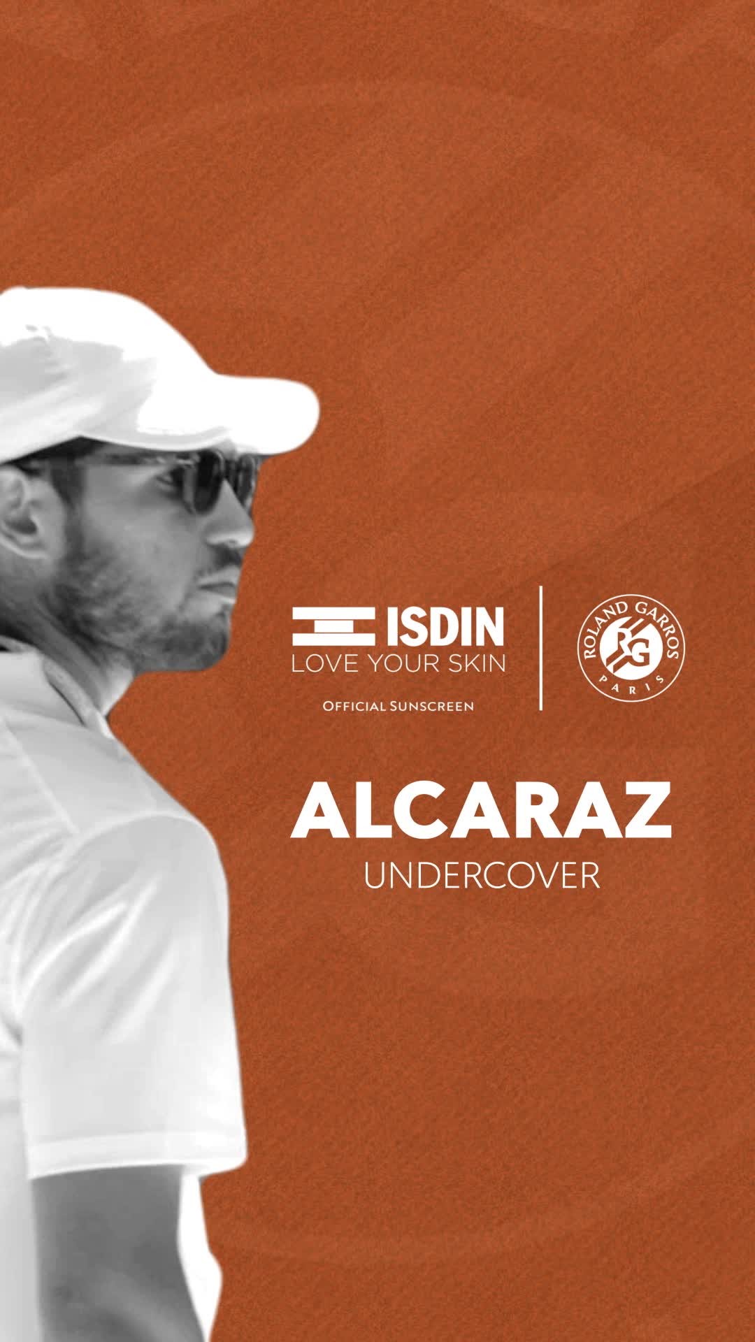 Instagram post by @carlitosalcarazz for ISDIN. Caption reads: Fun times with ISDIN at Roland-Garros 🤪 My first....
