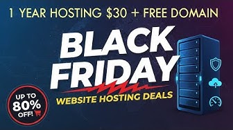 YouTube post by @WebYoda for Unsplash. Caption reads: BEST Web Hosting Black Friday Deals of 2025  ~ 1....