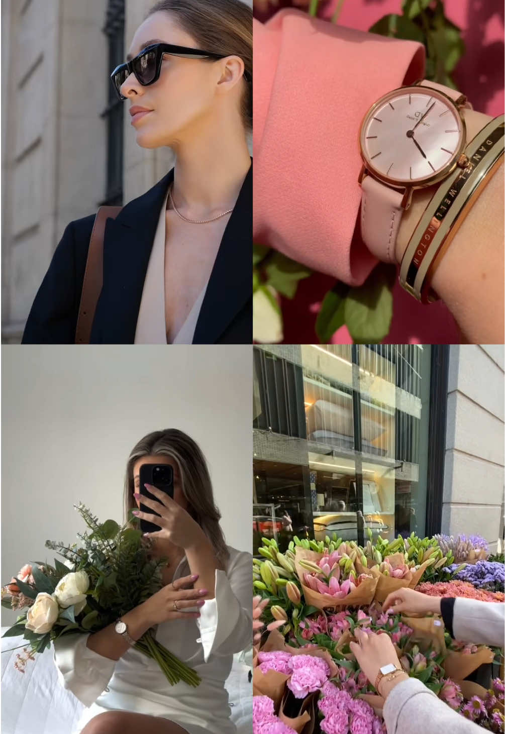 TikTok post by @thisis_kata for Daniel Wellington. Caption reads: [...] OUTLET STEAL IS ON! 🛍️ @DanielWellington....