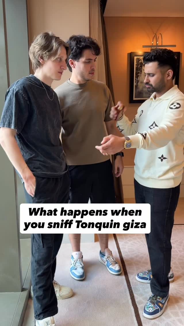 Instagram post by @the.dognosee for Rayhaan Perfumes. Caption reads: [...] , explore , masti , indian song , rayhaan....