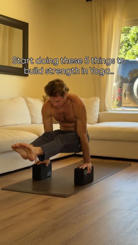 Instagram post by @joshkrameryoga for Alo Yoga. Caption reads: Want strength and control in your yoga practice?....
