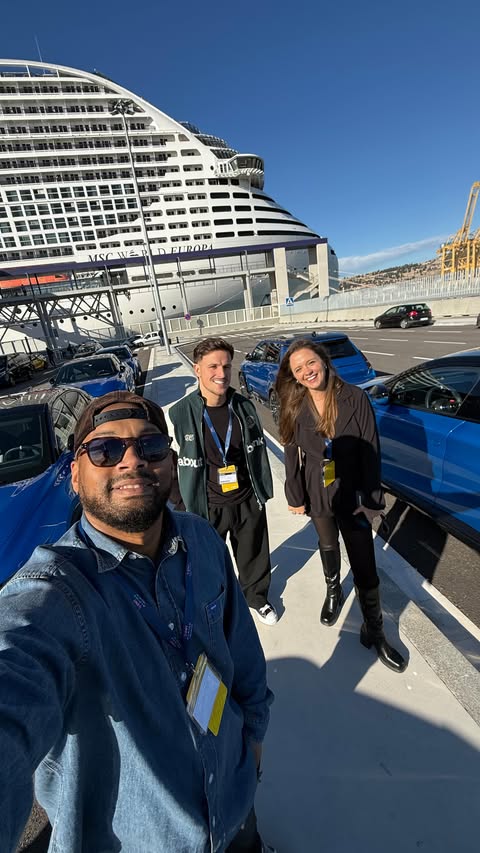 Instagram post by @dre365 for MSC Cruises. Caption reads: [...] out the amazing MSC World Europa with....