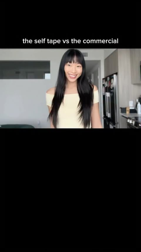 Instagram post by @maureentang for American Eagle. Caption reads: the self tape vs the commercial 🎥 i can’t exactly....