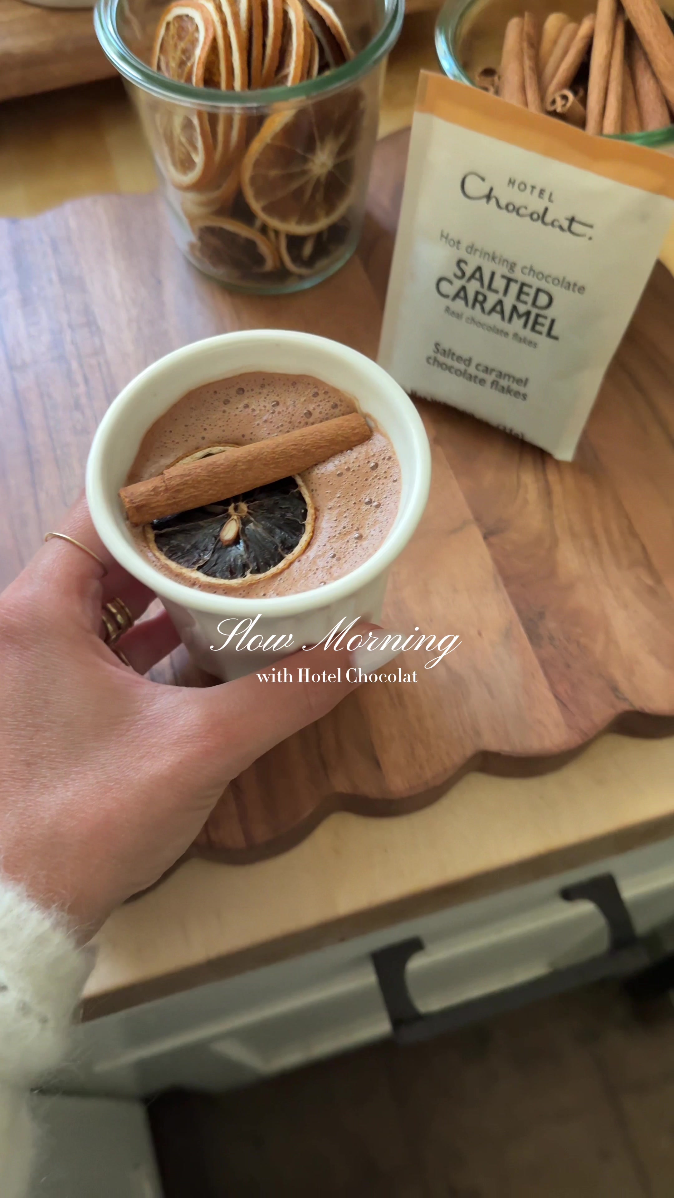 TikTok post by @chelseajanie for Hotel Chocolat. Caption reads: [...] with the all new #Velvetiser by @Hotel....