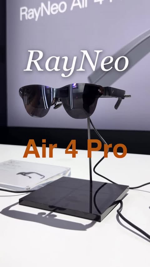 Instagram post by @caimarsalizi for RayNeo. Caption reads: [...] up at CES.
Checked out the brand-new....
