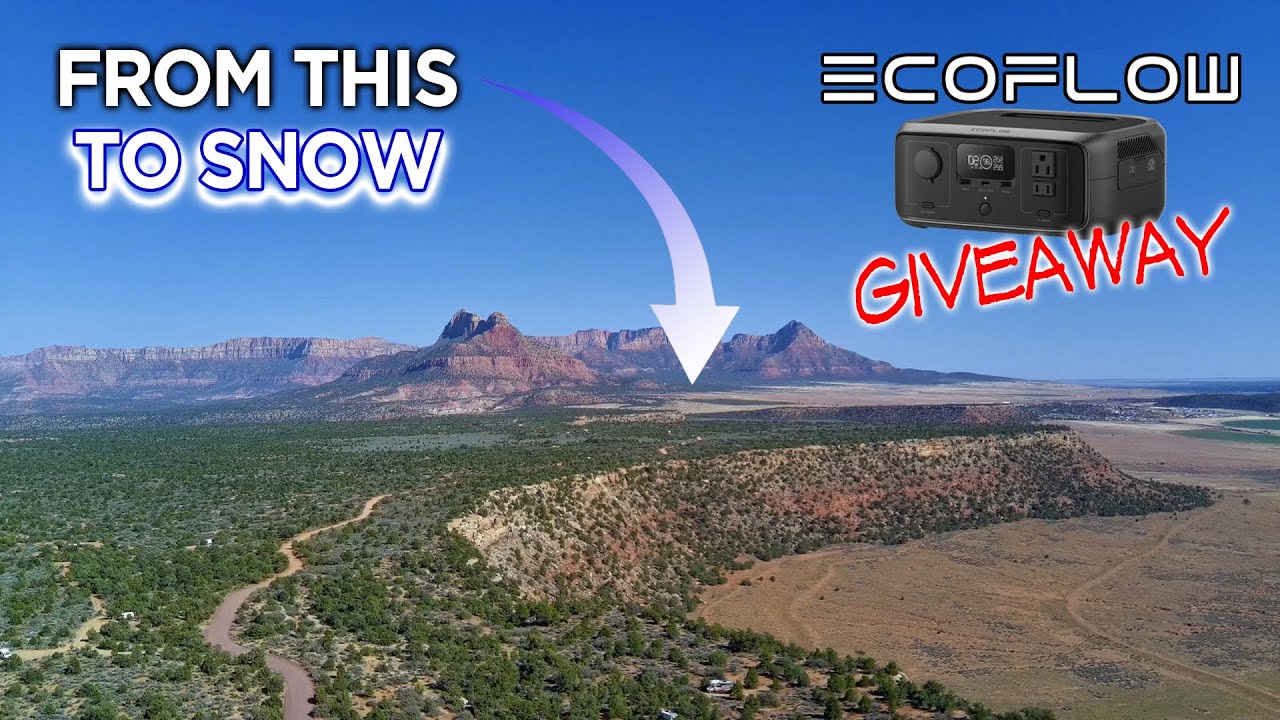 YouTube post by @TheCampulanceMan for OLIGHT. Caption reads: The Weather Is... A Challenge | Ecoflow River 3....