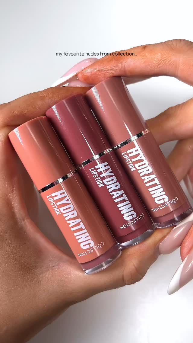 Instagram post by @itsheatherbell for Collection Cosmetics. Caption reads: My 3 favourite nudes 🩷✨
from....