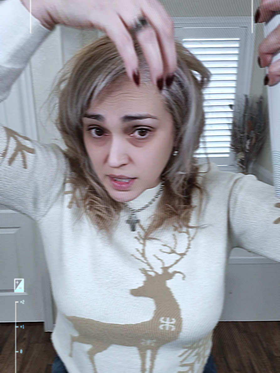 TikTok post by @amberlynnupscalefinds for NAVY Hair Care. Caption reads: @navyhaircare Lets GET this hair in CHECK for some....