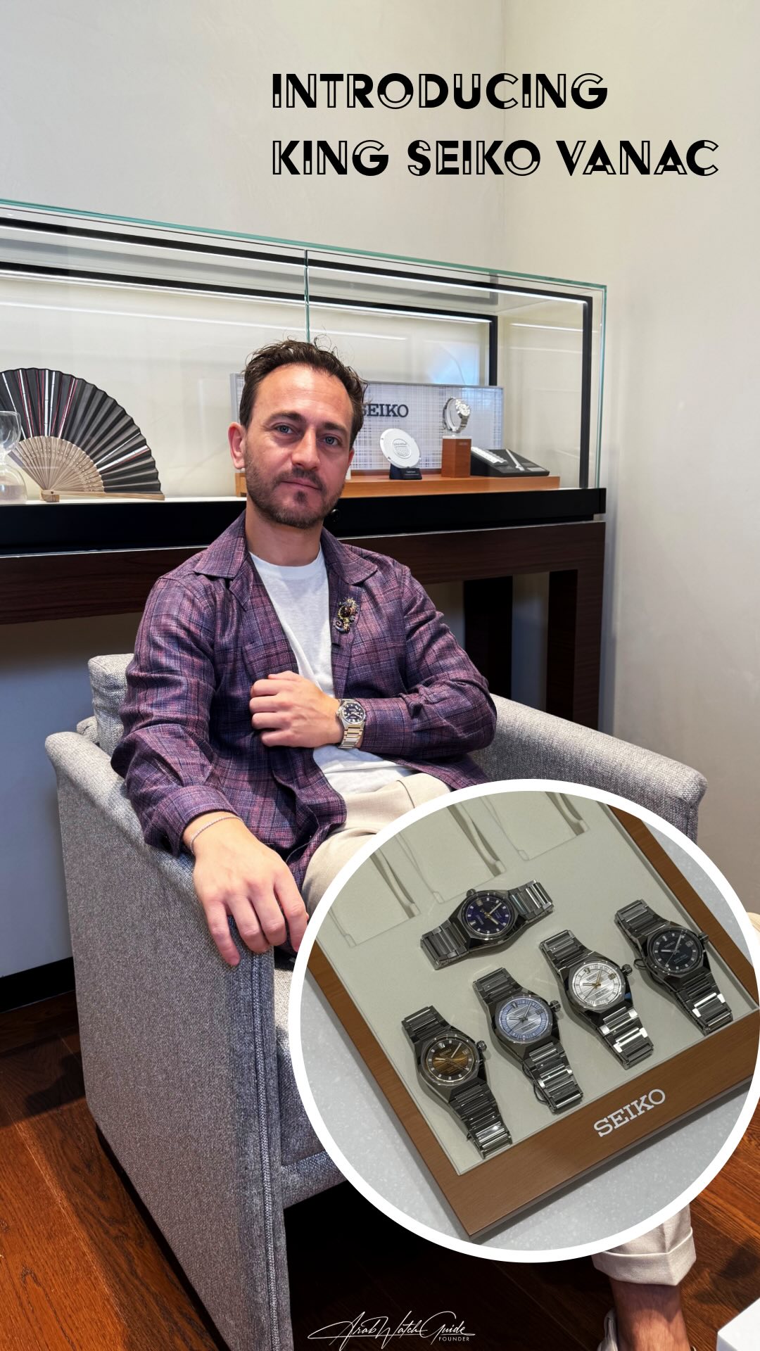 Instagram post by @arabwatchguide for Seiko Watches. Caption reads: Let's unveil the secrets behind the Iconic King....