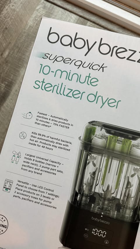 Instagram post by @michlennbocoboc for Baby Brezza. Caption reads: [...] to take FOREVER… 😩

The @babybrezza....