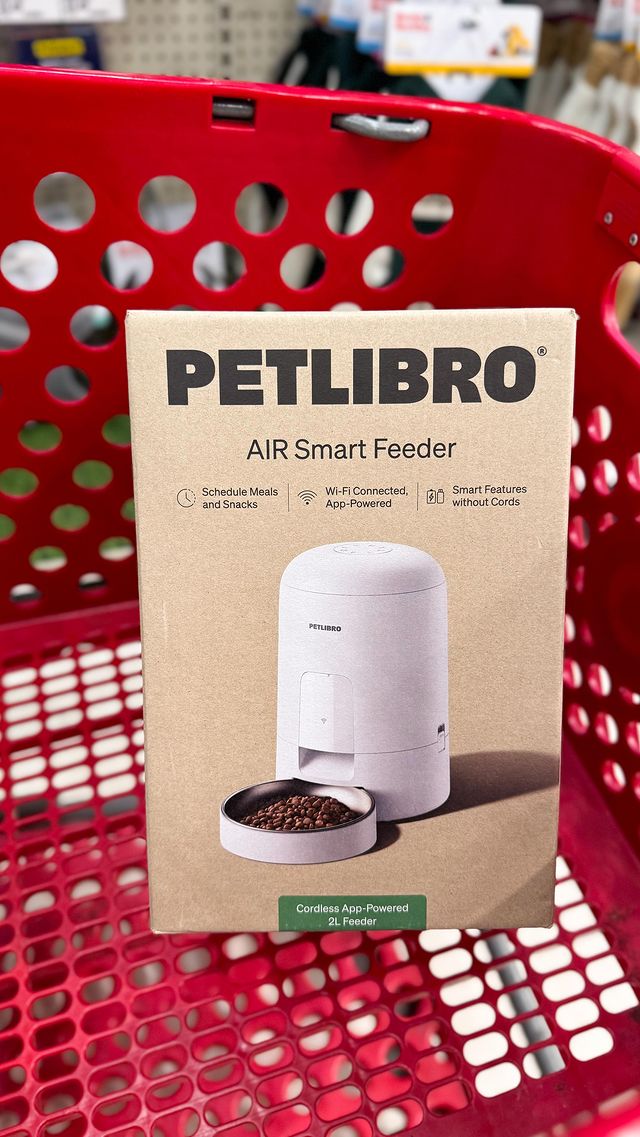 Instagram post by @targetiseverything for Petlibro. Caption reads: #Ad Pet lovers look at this Target find! Your....