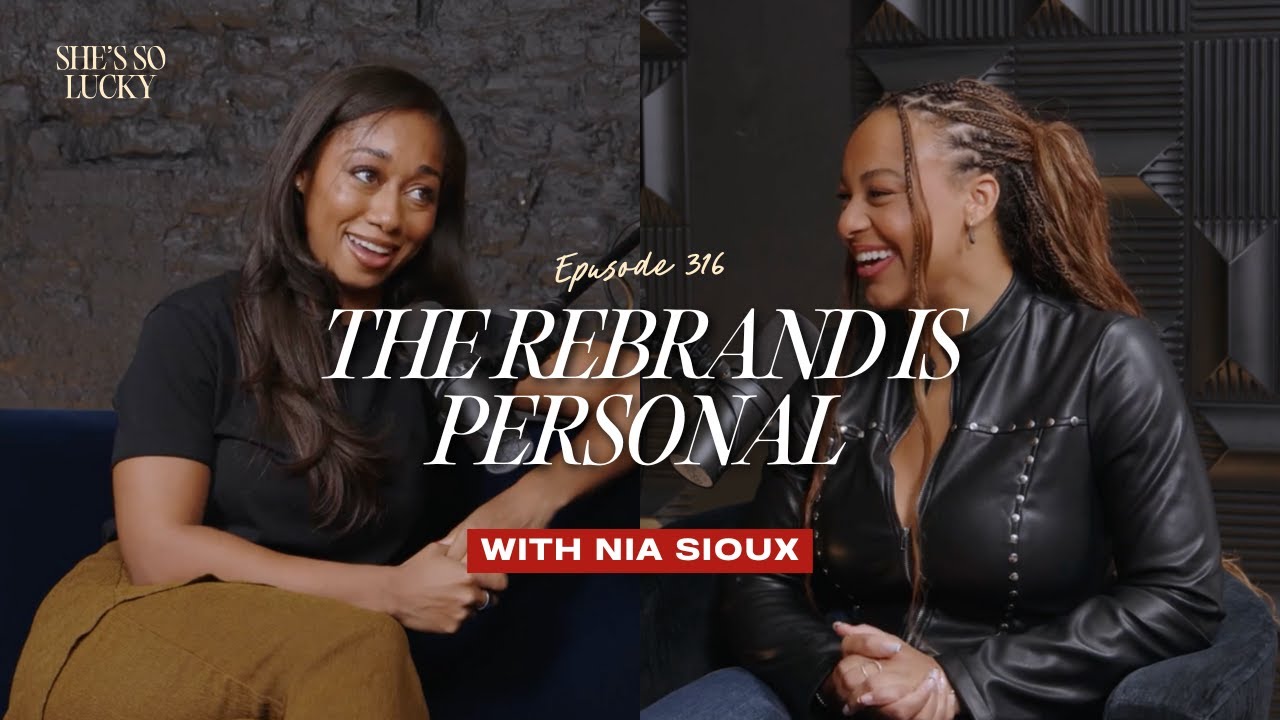 YouTube post by @shessoluckypod for MOSH. Caption reads: The Rebrand is Personal: Nia  Sioux on Who She....