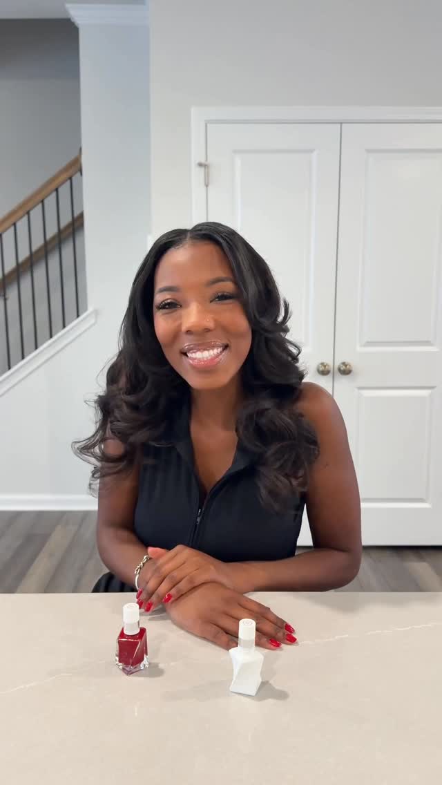 Instagram post by @jessicalaure_l for essie. Caption reads: #AD The holidays are around the corner and I need....