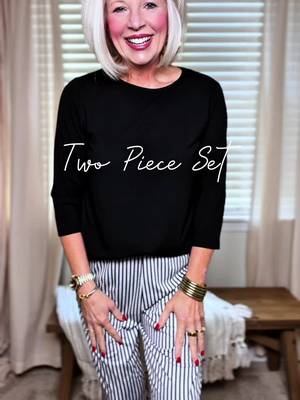 TikTok post by @debravaughn00 for WIHOLL FASHION. Caption reads: [...] #twopiecesets #loungeset #comfyset @WIHOLL....
