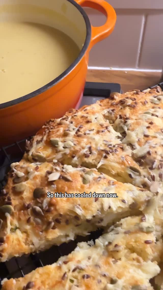 Instagram post by @lottiegotcake for Waitrose. Caption reads: Humpday Meal: leek and potato soup and scones 
(I....