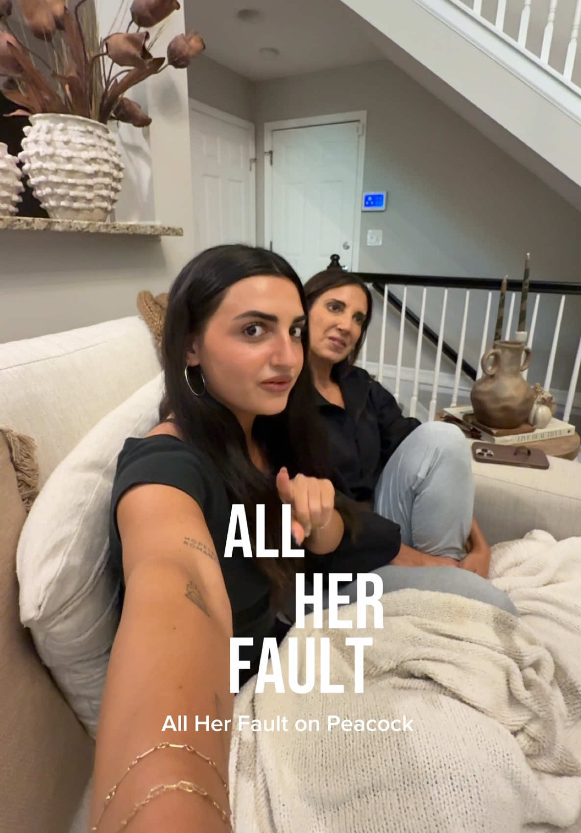 TikTok post by @abbi.dicenso for Peacock TV. Caption reads: #peacockpartner Tina Nation is in detective mode.....