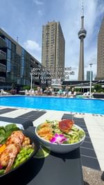 Instagram post by @thechewreview for Toronto Life. Caption reads: Pina Coladas on the waterfront with the best view....