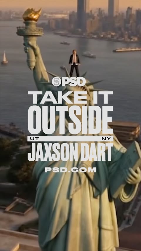 Instagram post by @jaxsondart for PSD Underwear. Caption reads: [...] Game. Dual Threat. Take it outside.....