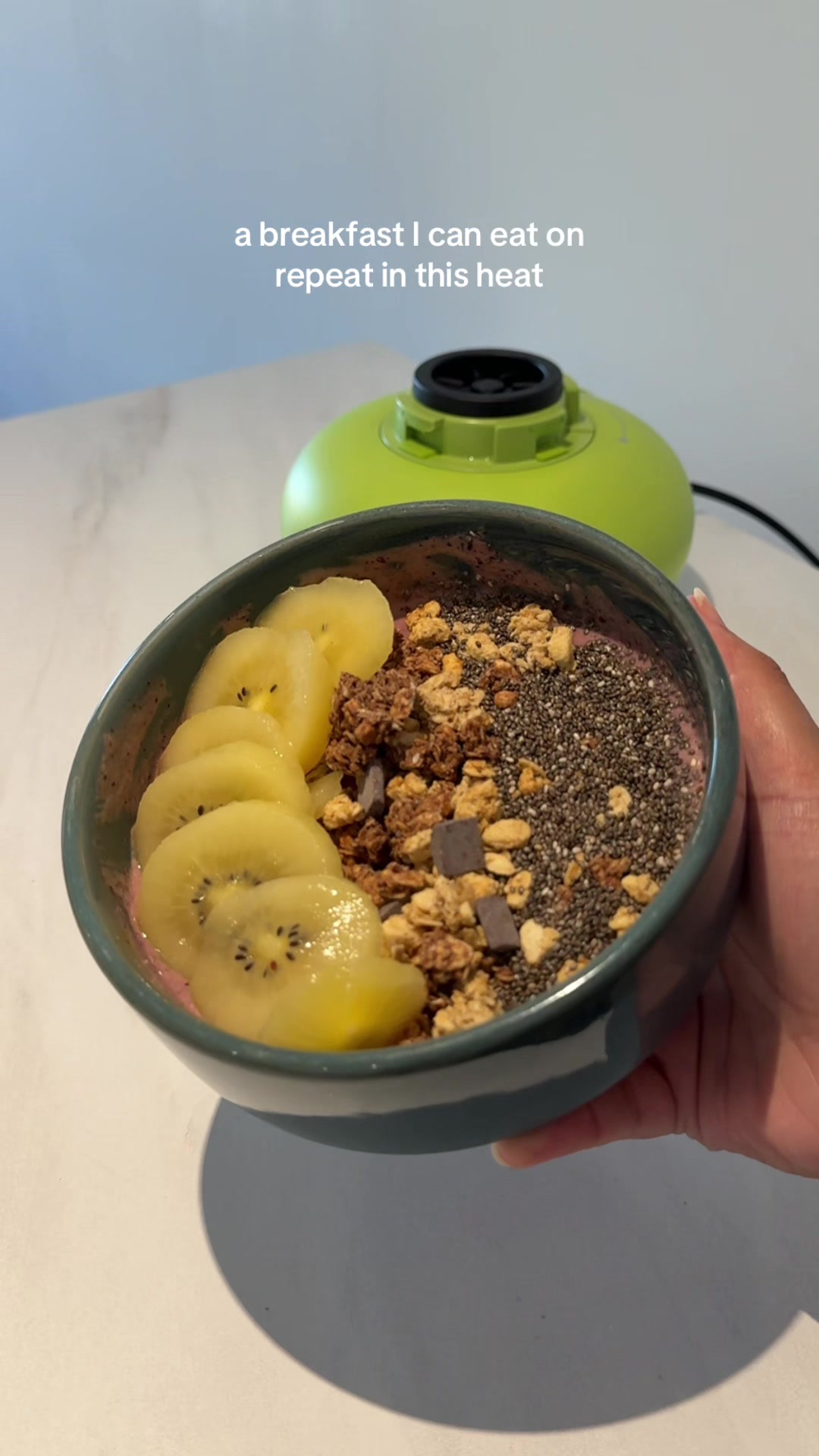 TikTok post by @easymealera for MYOM. Caption reads: [...] @FUEL10K | Protein Breakfast granola and....