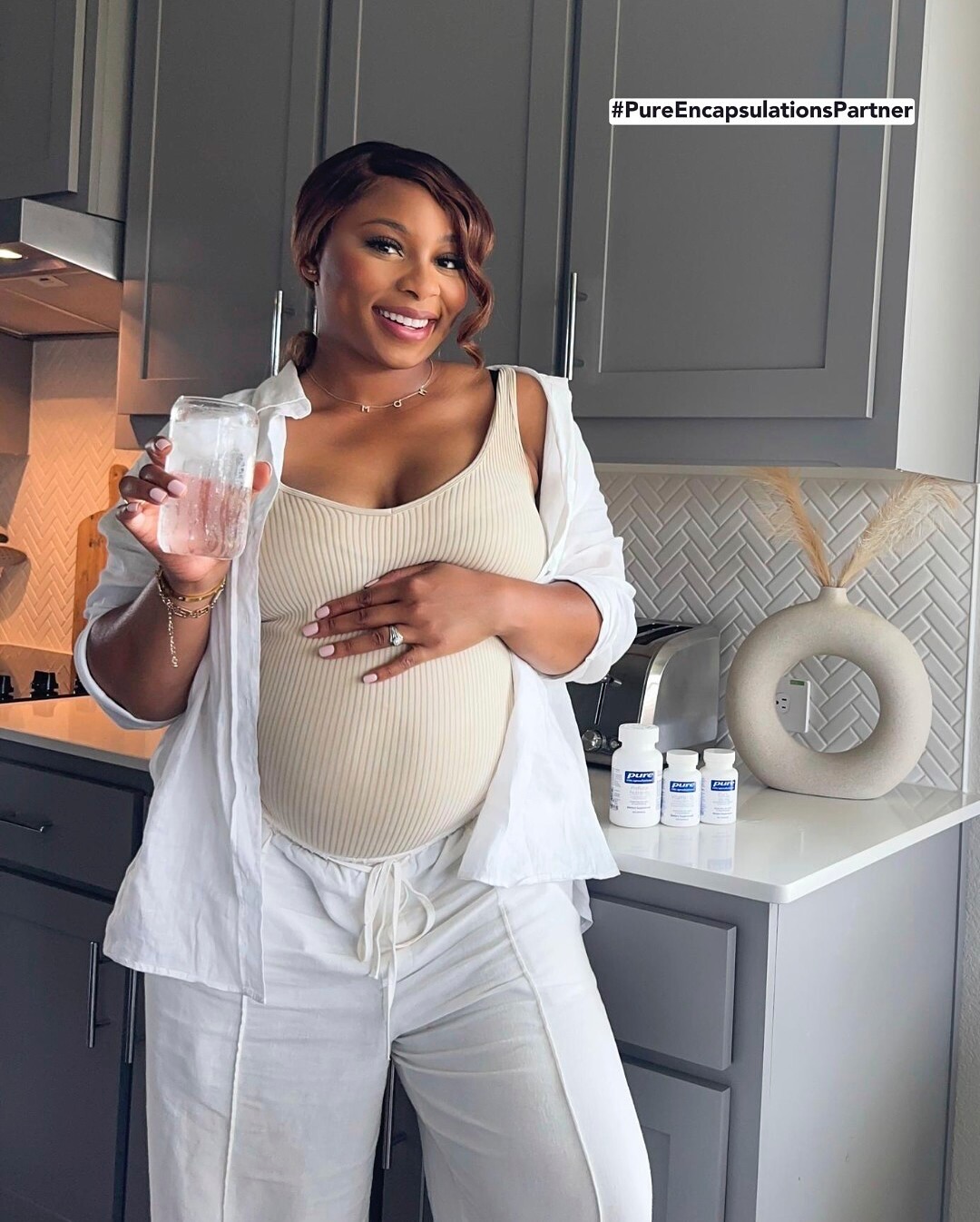 Instagram post by @crystalotv for Pure Encapsulations. Caption reads: #PureEncapsulationsPartner | Finding out I was....