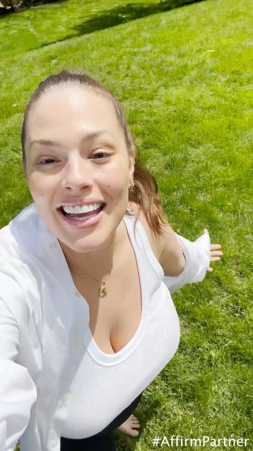 Instagram post by @ashleygraham for Affirm. Caption reads: I MOVED! @affirm and @mikelwelch are giving the....