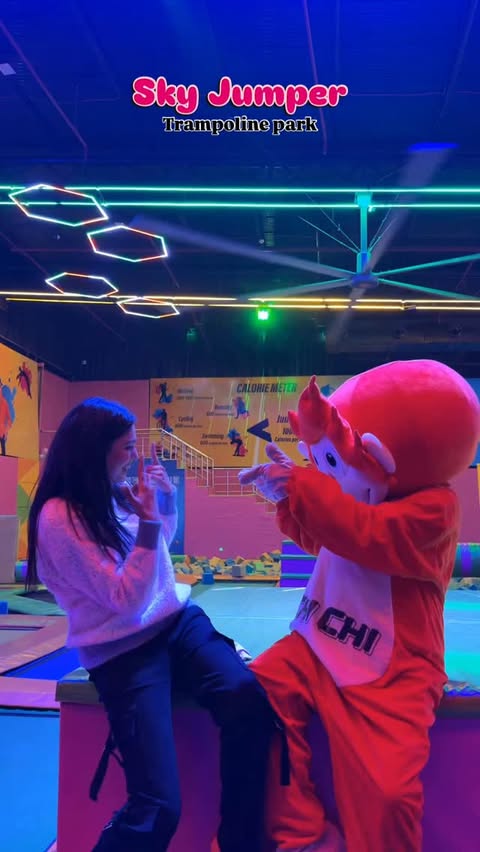 Instagram post by @shaily_20 for Skyjumper Trampoline Park. Caption reads: [...] plan with friends & family❤️ 📍Skyjumper....