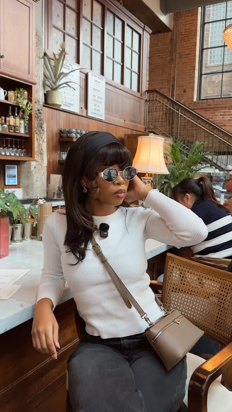 Instagram post by @lwethu_mcusi for JustFab. Caption reads: [...] 
Top | @sheinofficial 
Shoes |....