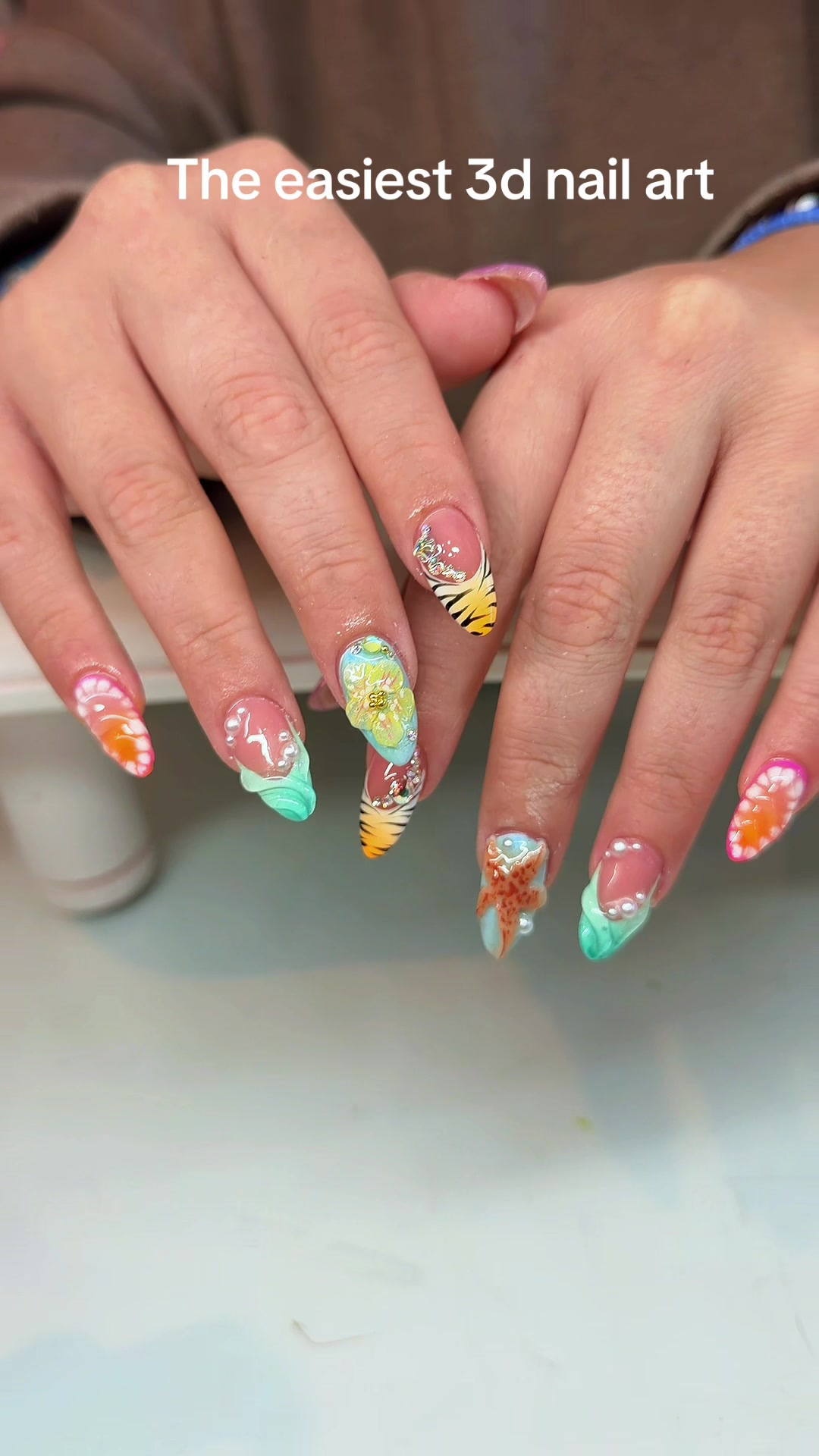 TikTok post by @annailco_ for V Beauty Pure. Caption reads: [...] starfish was so easy to create using....