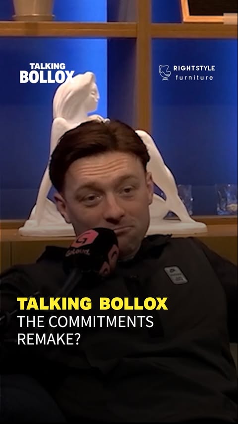 Instagram post by @talking_bollox_podcast for GoLoud. Caption reads: That Colm Meaney comparison comes up a lot,....