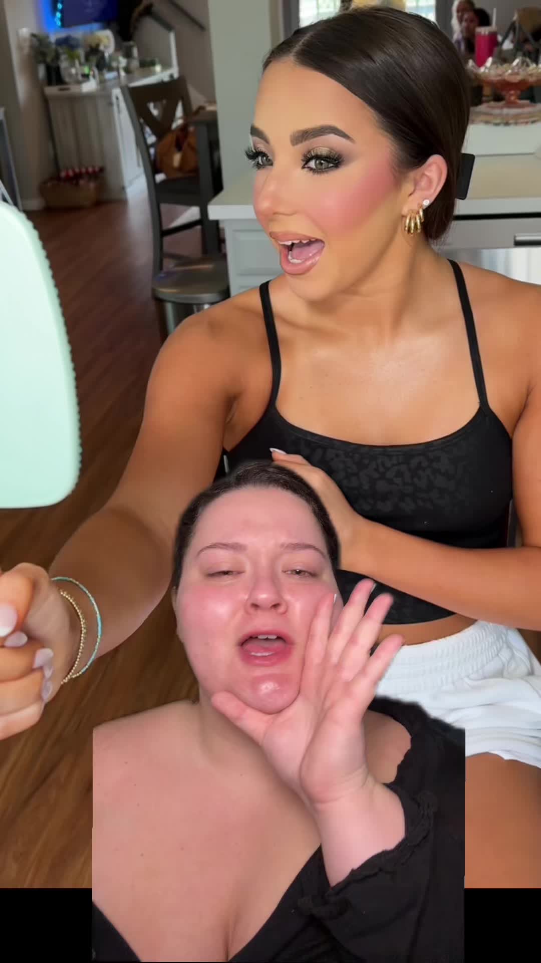 TikTok post by @ashleypricemua for Ardell Beauty. Caption reads: The class have any questions?🫶🏼 @ONE SIZE BEAUTY....