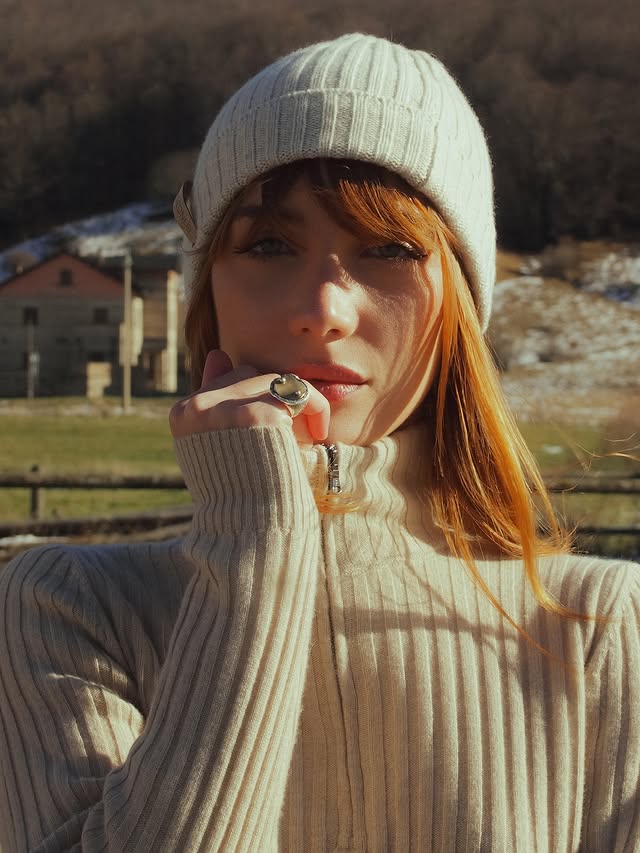 Instagram post by @lacoscione for Falconeri. Caption reads: coziness in its purest form....