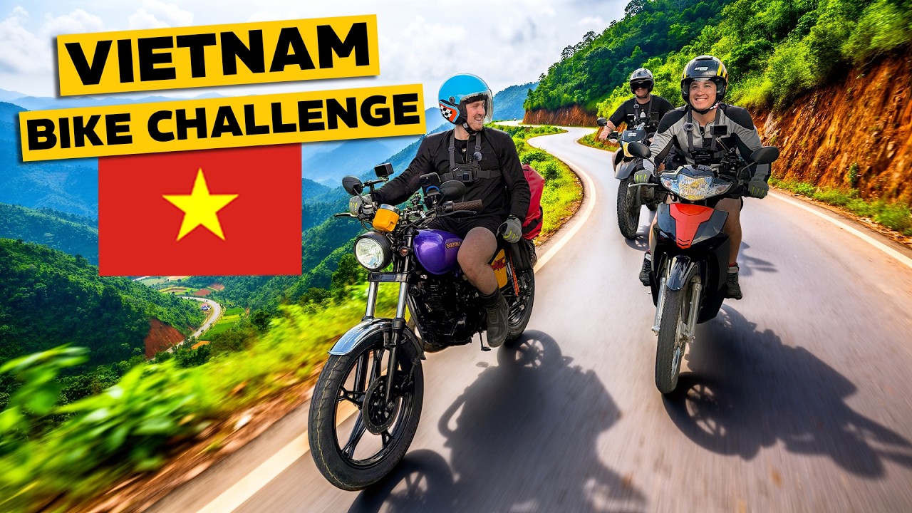 YouTube post by @AutoalexCars for carVertical. Caption reads: We Flew To Vietnam To Buy CHEAP Motorbikes!.