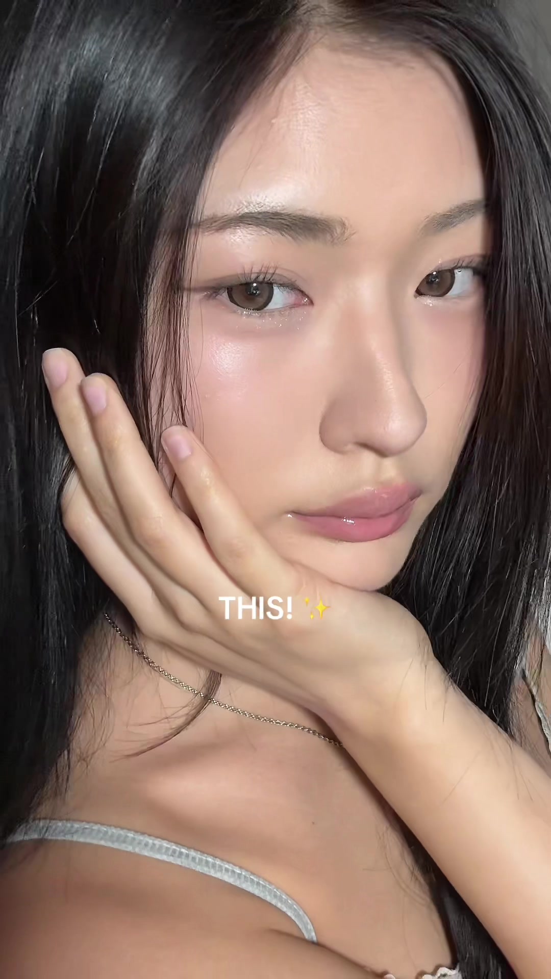 TikTok post by @ju1iama for OLIVE YOUNG. Caption reads: i love these three products from olive young for....