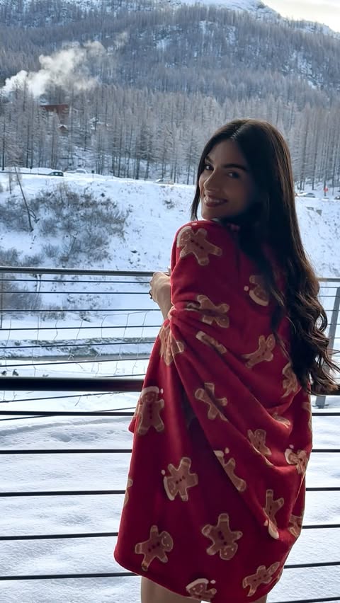 Instagram post by @andrea_kyriakou for TEZENiS. Caption reads: AD/ Morning coffee ❄️ #TezensiXmas.