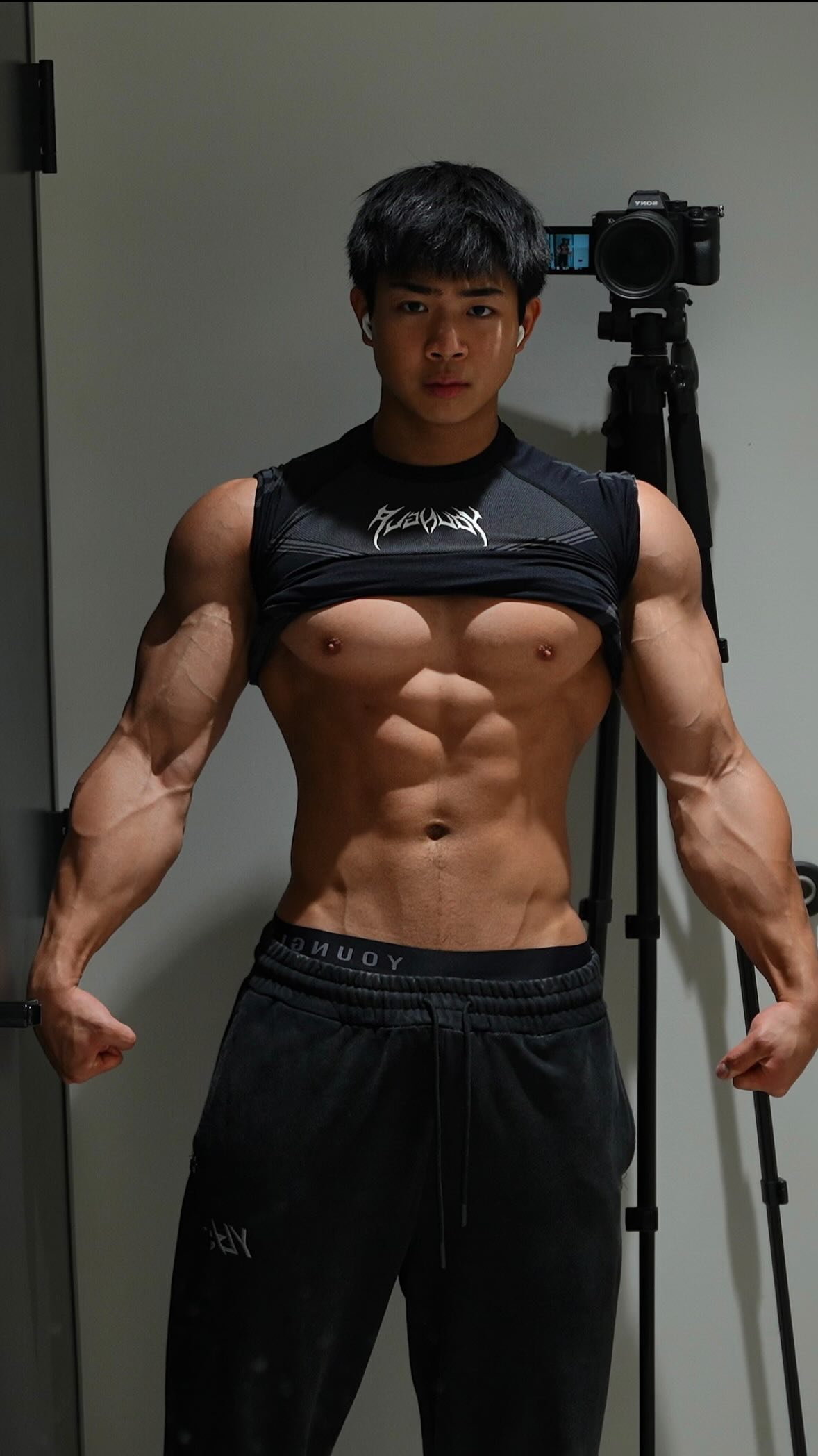 Instagram post by @adamkyu for Huge Supplements. Caption reads: [...] of music.
_
_
Code: YU @youngla....