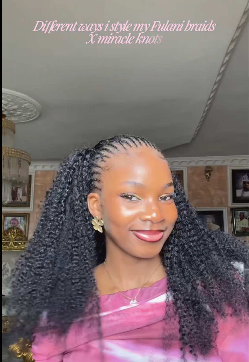 TikTok post by @fadesere.f for Eullair. Caption reads: [...] ways i style my hair using using....