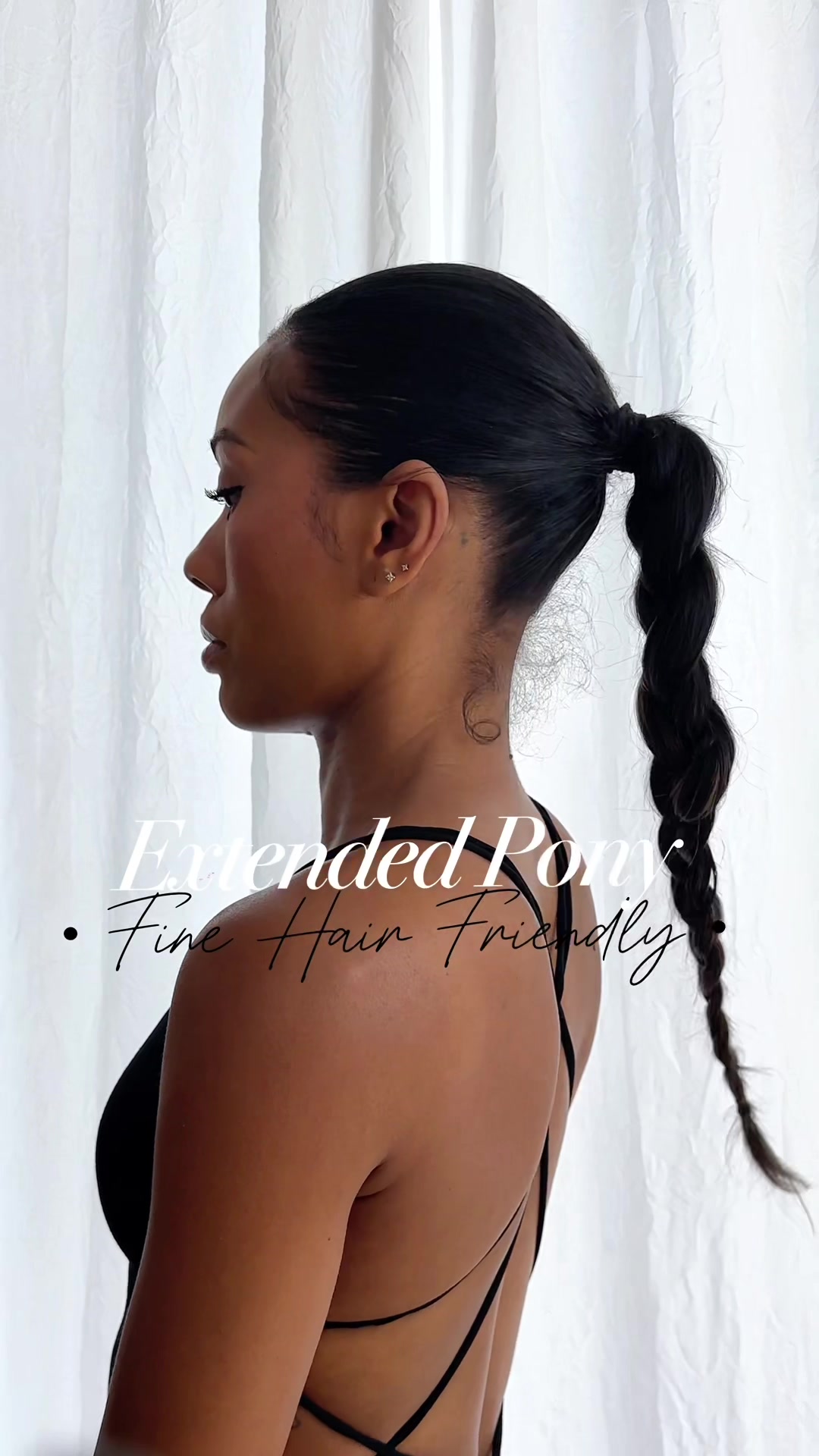 TikTok post by @lovelybryana for Lashey Hair. Caption reads: [...] no pain from Bobby pins or wrapping @Lashey....