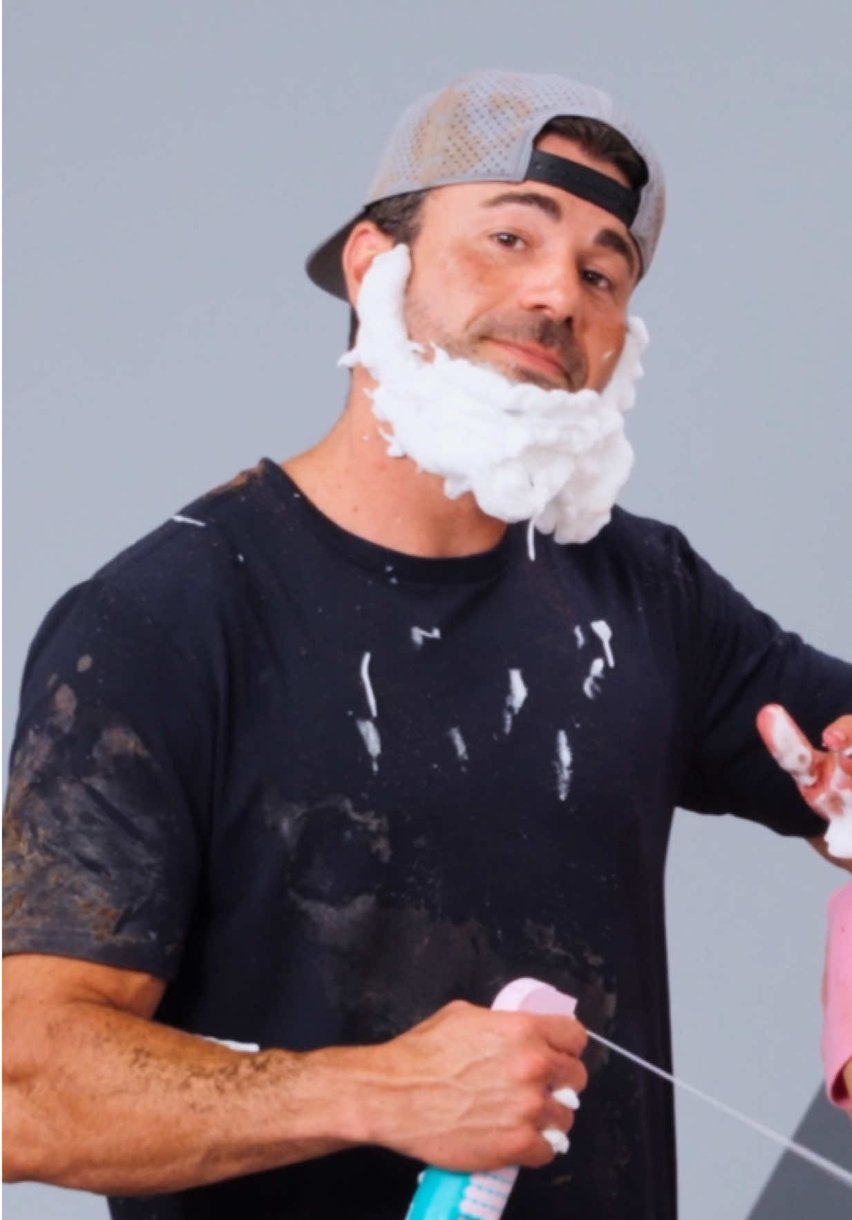 TikTok post by @markrober for Fridababy. Caption reads: You Have Spiders on Your Face RIGHT NOW! My....
