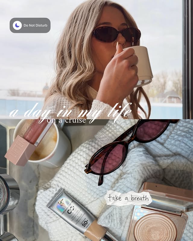 Instagram post by @jennybelly__ for Stylink. Caption reads: a day in my life on board @vivacruises x @stylink....