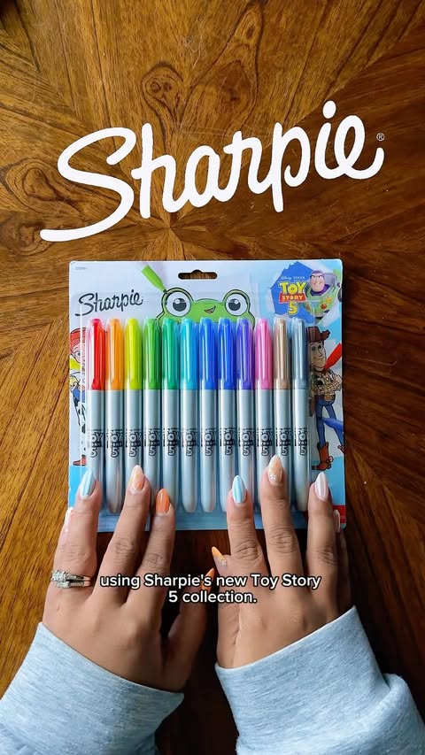 Instagram post by @cocomicheleillustrations for Sharpie. Caption reads: [...] creativity to infinity and beyond with....