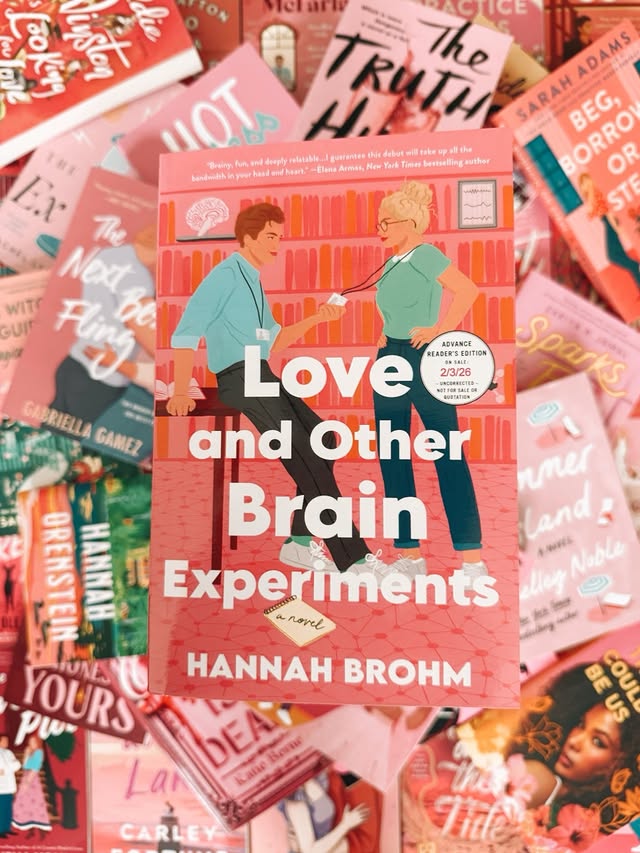 Instagram post by @therealbookhustler for Atria Books. Caption reads: [...] Other Brain Experiments. Thank you to....