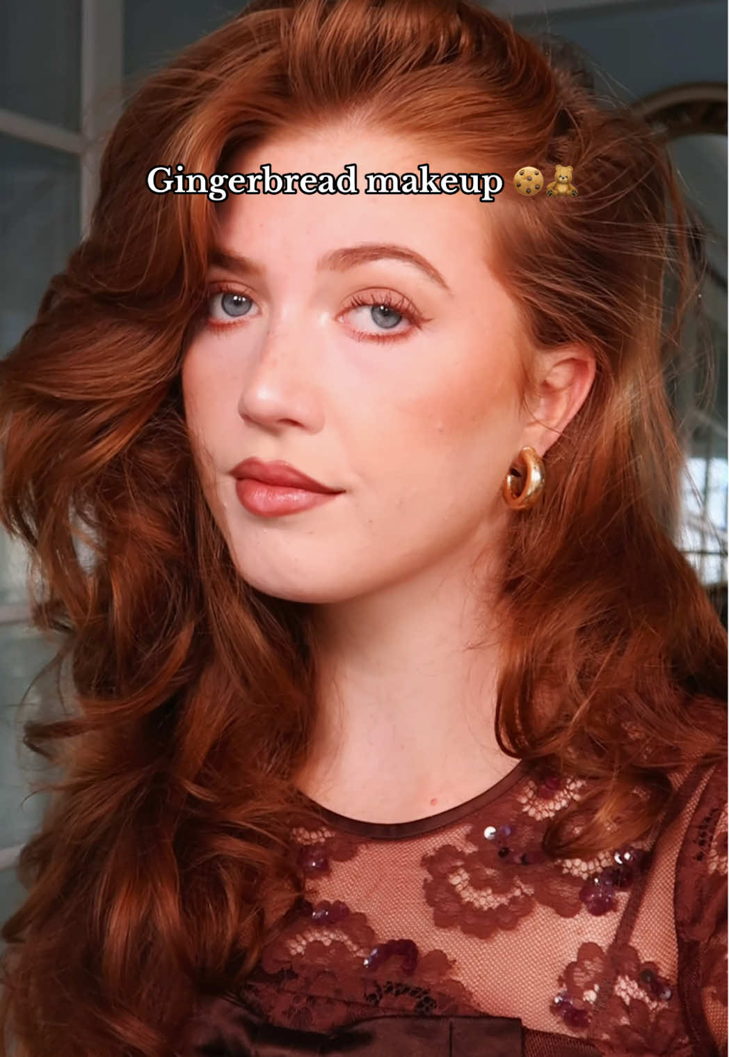 TikTok post by @geenahunt for NYX Cosmetics. Caption reads: #NYXCosmeticsPartner Gingerbaddie girl makeup for....