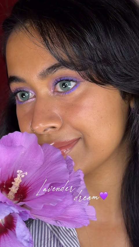Instagram post by @rohshaali for Oulac Cosmetics. Caption reads: A little @oulaccosmetics_official Cream Glitters....