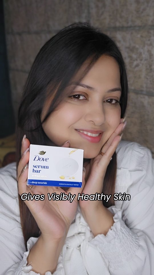 Instagram post by @svmakeover_by_shivaniverma for Dove India. Caption reads: "Starting a new skincare chapter with my first....