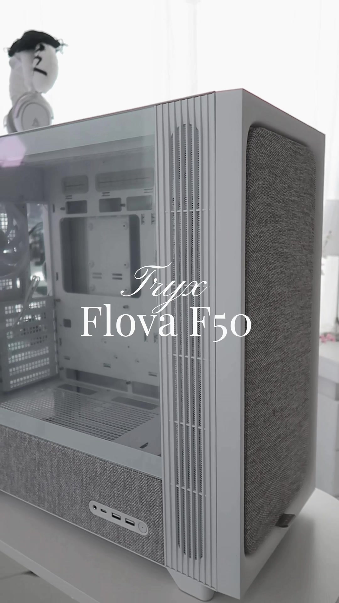 TikTok post by @fleurisx for Newegg. Caption reads: [...] I love all of its unique features 🤍....